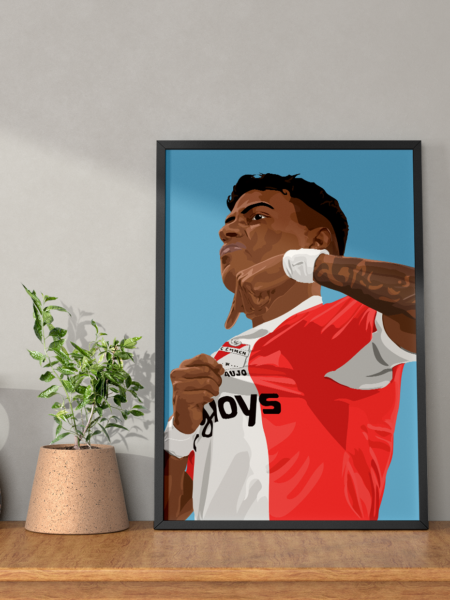 Miguel Araujo poster in een lijst