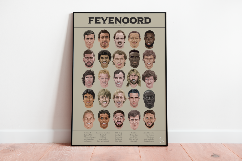 De ingelijste Feyenoord Legends poster
