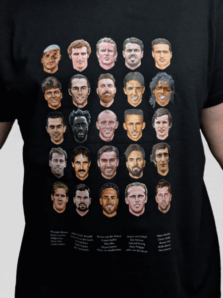 Close-up van het Vitesse Legends shirt